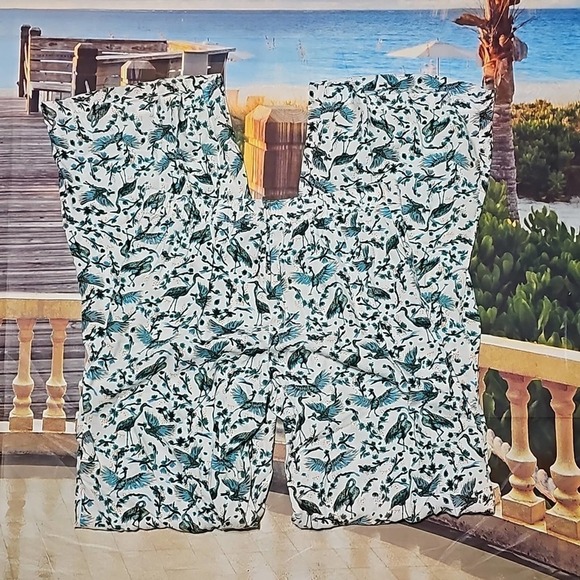 Onia Crane Bird Floral Pants Size XS - Picture 6 of 6